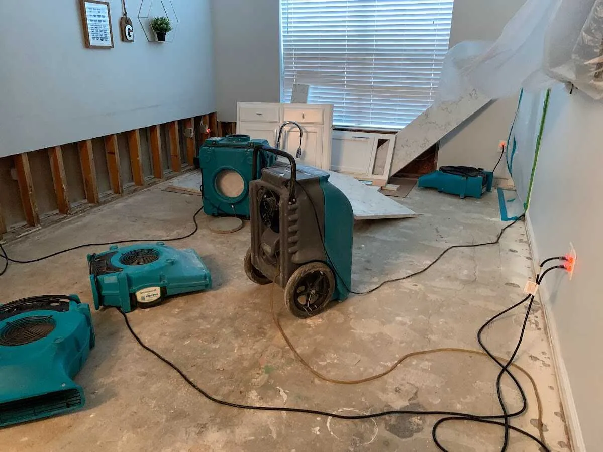 Dehumidifier in flood-cut room for Water Extraction & Removal in Walton